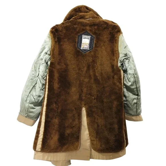 Vintage 70s Mighty Mac Out O'Gloucester Faux Fur Lined Coat Mens Size 40 Sherpa - Picture 6 of 10